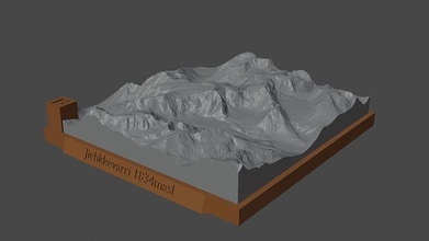 jiehkkevarri mountain landscape volcano terrain environment nature photogrammetry elevation dem science 3d print model - Mito3D