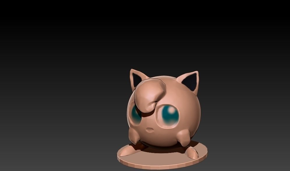 jigglypuff pokemon figurilla nintendo gba juguete miniatura 3d impresión modelado juegos juguetes tablero 3D print model - Mito3D