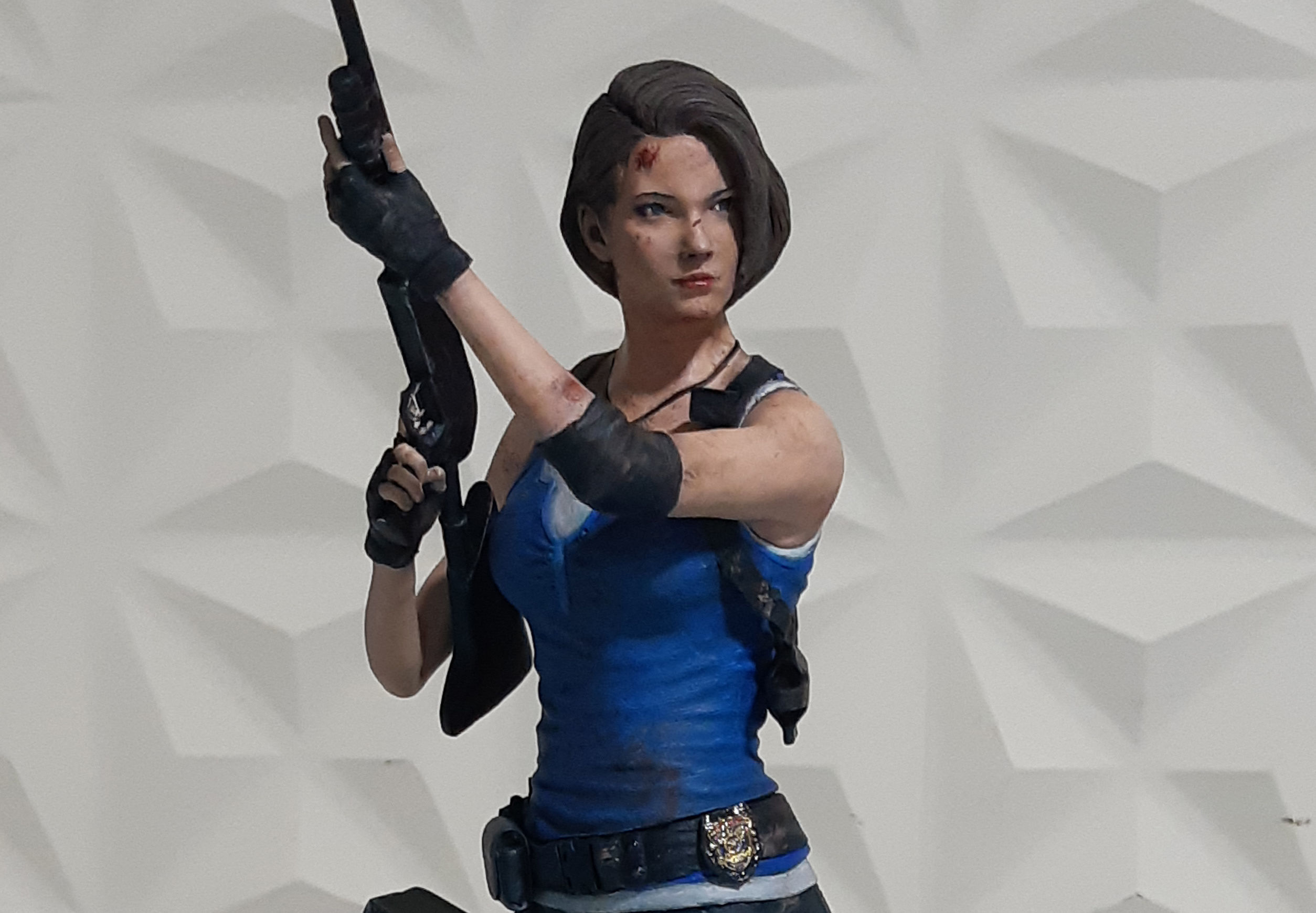 jill san valentino statua residente male 3 cattivo ospite residentevil3 scolpire jillvalentine rischio biologico ombrello arte sculture 3D print model - Mito3D