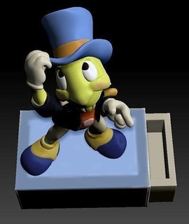 Jiminy ricket Walt disney Pinocchio Jim rive personnage amusement loisir DIY main outils 3d print model - Mito3D
