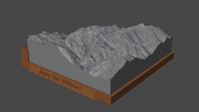 jinping Shan Berg Landschaft Vulkan Terrain Umgebung Natur Photogrammetrie Elevation Wissenschaft 3d print model - Mito3D