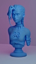 jinx bust - arcane leagueoflegends blender statue video game print powder netflix art sculptures 3d print model - Mito3D