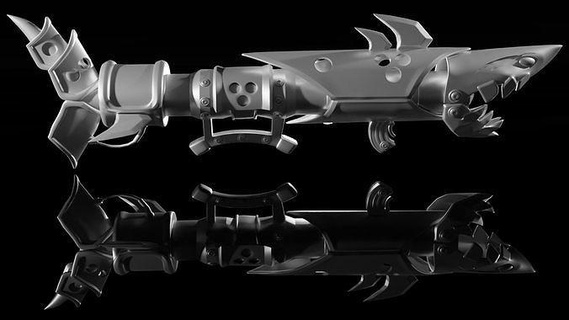 verhexen Gräten Bazooka Liga Legenden Cosplay lol arkan Replik Gewehr akali jhin Gräber Loanne Lux yasuo viego yone Kunst Skulpturen 3d print model - Mito3D