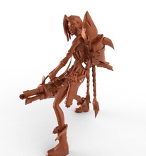 jinx lega of leggende poli modello 3d arte sculture 3d print model - Mito3D