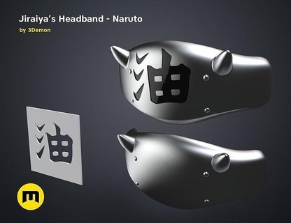 jiraiyas headband - naruto frog shinobi legend hero ninja perv sage toad sannin orochimaru tsunade minato protector hokage fashion 3d print model - Mito3D