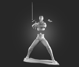 jiraya 3d impression étoile guerres personnage portant épée tokusatsu héros conception 3dprint action figurine nostalgie tv ninja art sculptures 3d print model - Mito3D