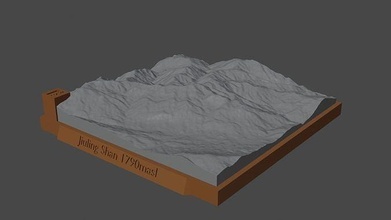 jiuling Shan Berg Landschaft Vulkan Terrain Umgebung Natur Photogrammetrie Elevation Wissenschaft 3d print model - Mito3D