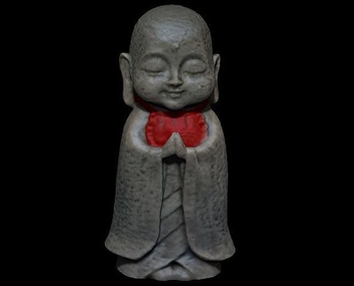 jizo Buda estatua 3d impresión modelo Japón santuario sintoísmo templo antiguo asiático japonés Arte Roca juego escaneado modelos figura suerte juegos juguetes 3d print model - Mito3D