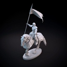 Jeanne arc prévu 3d impression pré prise charge 39 Arc français Chevalier femme femelle guerrier cavalerie monté médiéval figurine miniature mini armure France l'histoire historique 3d print model - Mito3D