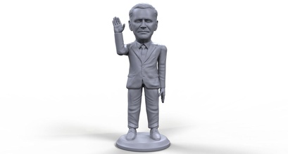 joe biden stilize yüksek kalite 3d yazdırılabilir minyatür adam karakter insanlar şekil sanat heykelcik heykel devlet başkanı obama aday seçimler politikacı siyasi yazı tahtası oyun iş masaüstü heykeller 3d print model - Mito3D