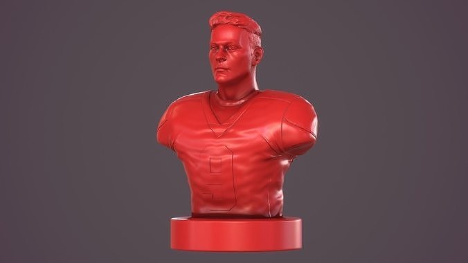 joe burrow joeburrow cincinnati bengals nfl superbowl portrait printing sculpture figurines miniatures statue art sculptures 3D print model - Mito3D