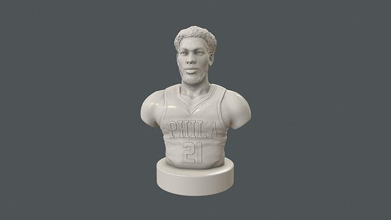Joel gömülü joelbide heykel nba Basketbol Philadelphia 76ers büst Vesika mvp yazdırılabilir heykelcik minyatürler allstar Sanat heykeller 3d print model - Mito3D