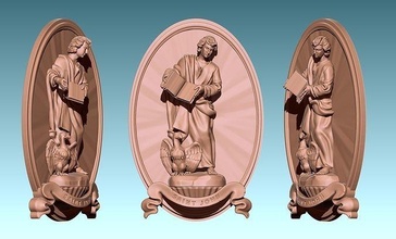 john juan evangelist cnc oymacılık öğütme dini takı odun taş süslü antik sanat geleneksel tasarım tanrı dindar nesne sembol heykeller yönlendirici istemek artcam 3d print model - Mito3D