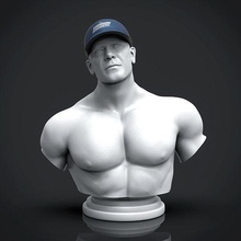 John cena buste wwe lutteur acteur rappeur championnat corps constructeur Wrestlemania figure Masculin personnage art sculpture super héros 3d print model - Mito3D