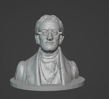 John Dalton johndalton químico físico einstein daltonismo Rutherford Bohr modelo atômico arte esculturas 3d print model - Mito3D
