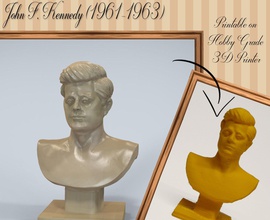 john fitzgerald jack kennedy art history challenge president usa america sculptures 3d print model - Mito3D