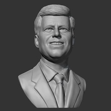 John Kennedy 3d drucken Modell Präsident Kopf Porträt Büste Zahl Gesicht Statue Skulptur Kunst Skulpturen 3d print model - Mito3D