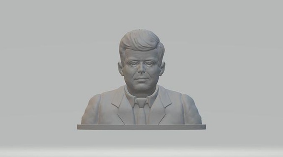 John Kennedy buste 3d modèle Etats Unis Roosevelt Président politique politicien George buisson Donald hillary barack Obama Reagan biden ponceuses Poutine élection art sculptures 3d print model - Mito3D