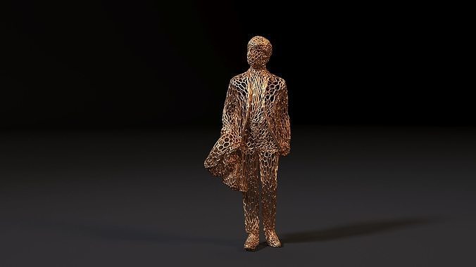 John Lennon Beatles voronoi Anglais chanteur portrait statue sculpture homme buste 3d art sculptures 3D print model - Mito3D
