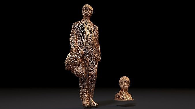 john lennon jhonlennon beatles voronoi english singer portrait statue sculpture man bust 3d art sculptures 3D print model - Mito3D
