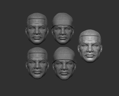 johnatã maiorais 5 cabeças cabeça esculpida açao figuras brinquedo brinquedos 3dprint homem Formiga maravilha quantumânia histórias quadrinhos figura jogos 3d print model - Mito3D