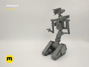 johnny 5 robot military movie games toys number5 number johnny5 johny film 3d print model - Mito3D