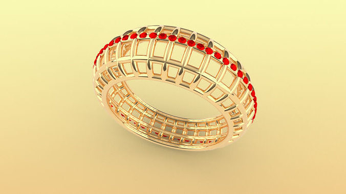 joia anel pedras ouro tendência riqueza realeza brilhante joalheria 3D print model - Mito3D