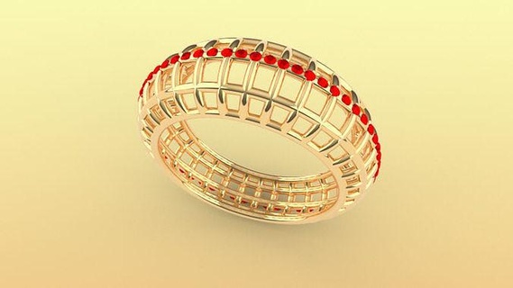 Joia anel taşlar Ouro akım varlık Kraliyet ailesi Brilhante takı 3d print model - Mito3D