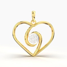 join heart diamond pendant jewelry love lovable pretty girl luxury jewellery yellow gold white jewel sterling dailywear necklace fashion beauty shining wedding pendants 3d print model - Mito3D