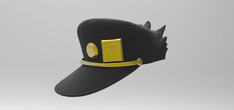 jojo jotaro kujo kostüm oyunu şapka jotaru tuhaf maceralar 3d model anime video oyun diyo genç za savaş moda 3d print model - Mito3D