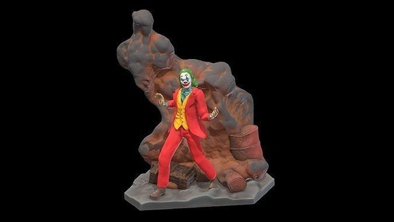 Joker stl Clown Drucken Batman Zahl Comic Phönix obj vr ar dc drucken Film Darsteller druckbar Skulpturen Ähnlichkeit Guason Gotham Kunst 3d print model - Mito3D
