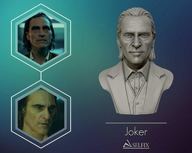 Joker 2019 Joaquin Phönix Skulptur Kunst Porträt Statue Skulpturen 3d print model - Mito3D