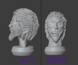 coringa de impressão 3d a cabeça pessoas estátua homem brincalhão covid 19 proteção recursos jogos brinquedos 3d print model - Mito3D