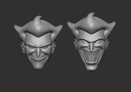 Joker animiert Kopfform Aktion Zahlen Spielzeug Spielzeuge Spiele Skulptur Charakter dc Universum mcfarlane Mezco Mafex 3d print model - Mito3D