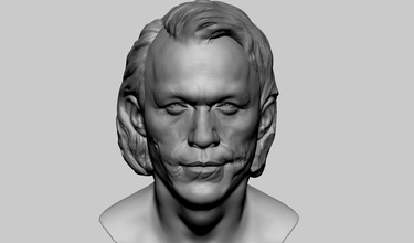 joker buste dccomique zbrush ztl décimé obj personnages personnage expression stylisé tête visage 3dpirnt imprimable art sculptures 3d print model - Mito3D