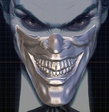 joker visage masque chauve souris oms rires sourire correspond n95 batman bande dessinée 3d impression covid casque cosplay imprimable homme nuit noire fléau gotham masques jeux jouets 3d print model - Mito3D