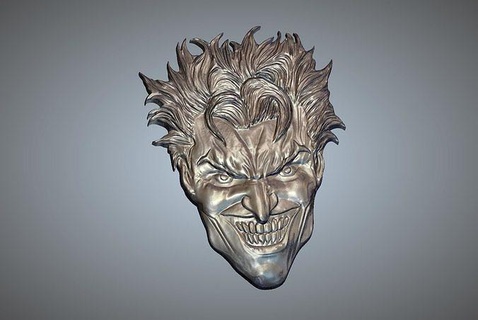 joker face art interior design decoration modern sculpture abstract statue picture houseware geometric shape gallery image furnishing wall mirror easel frame deco contemporary 3d print model - Mito3D