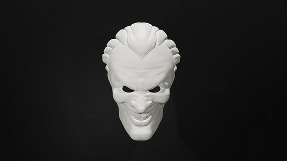 palhaço cheio cara mask joker filme 2019 mascarar cosplay stl arte Admirador suicídio pelotão unissex jogos brinquedos 3d print model - Mito3D