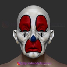 joker henchmen dark knight clown mask halloween helmet villain gangster batman devil bank horror dc comic toys cosplay bozo games 3d print model - Mito3D