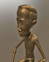 jokowi karikatur sculpture carricature 3d model joko widodo art sculptures 3d print model - Mito3D