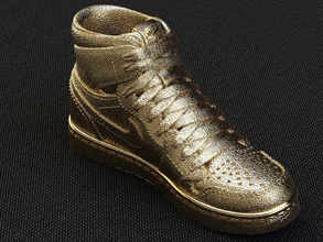 jordan 1 retro high satin black toe nike boot sneakers michael footwear pendant silver printable bracelate gold jewelry jewel jewellery pendants 3d print model - Mito3D