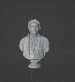 Joseph Fourier josephfourier Fransızca matematikçi fizikçi Pascal mucit filozof Newton Galileo Vinci Gutenberg Descartes euler gauss Öklid laplace Dirac johnnash Sanat heykeller 3d print model - Mito3D