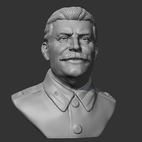 Joseph stalin 3d impresión modelo presidente personas humano cabeza retrato busto figura hombre cara estatua escultura cuerpo Arte esculturas 3D print model - Mito3D