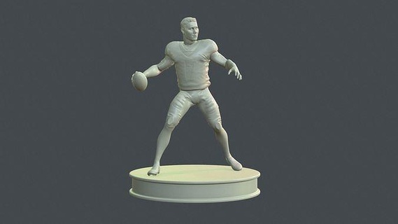 Josh allen joshalle bufalo fatture nfl superbowl quarterback ritratto stampa scultura figurine miniature statua arte sculture 3d print model - Mito3D