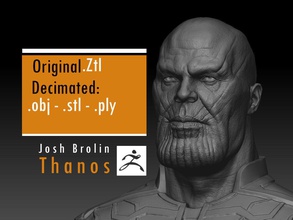 josh brolin - thanos avengers marvel infinity war endgame iron man gauntlet captain america thor stark spiderman mad titan art sculptures 3d print model - Mito3D