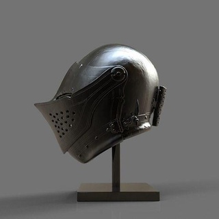 justa capacete ii funcional leme armaduras arte ornamental raro cavaleiro medieval torneio militares história Guerreiro viseira varreduras réplicas 3d print model - Mito3D