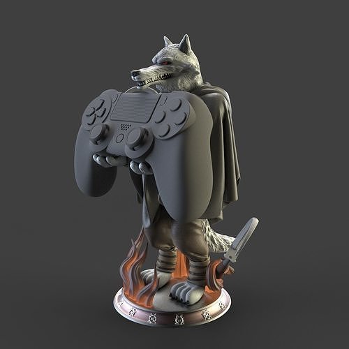 joystick holder wolf puss boots catinboot gatoconbotas character ps4 support boot black thelast joystickholder gamers games toys game accessories 3D print model - Mito3D