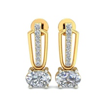 jre3013 bijoux le diamant pierre les pierres précieuses à l'oreille de boucles d'oreilles la ronde crampons baali des 3d print model - Mito3D