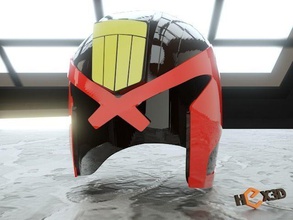 judge dredd 3d printable helmet printing cosplay helm bucket lid art scans replicas 3d print model - Mito3D