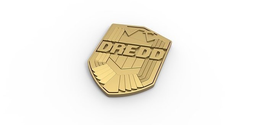 juge dredd badge film 2012 jugéredd logo scifi cosplay soutenir réplique impression imprimable loisir diy 3d print model - Mito3D